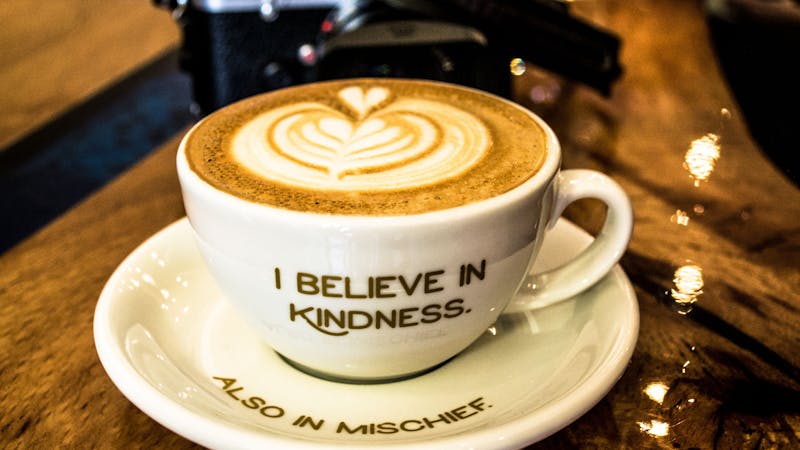 House blend specialty coffee latte at Cafe Rio
