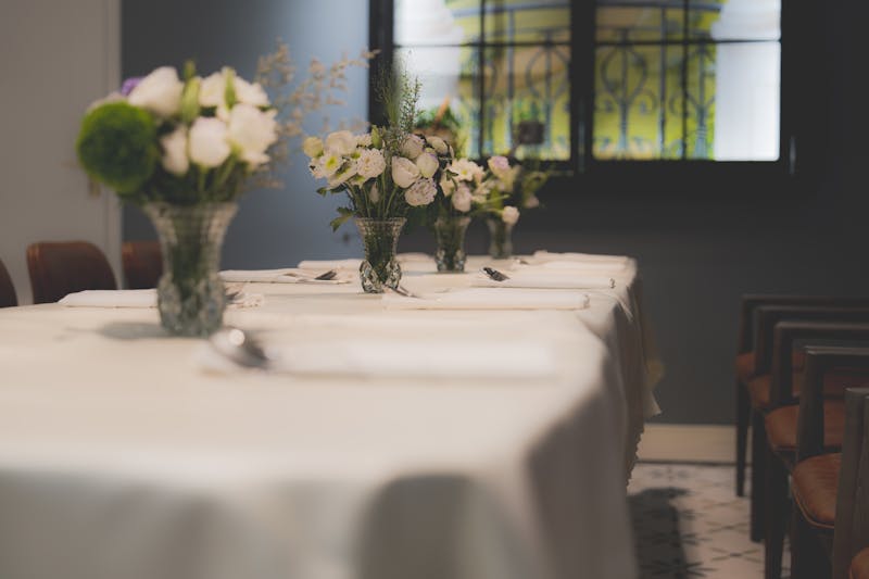 Private dining night event setup at Cafe Rio