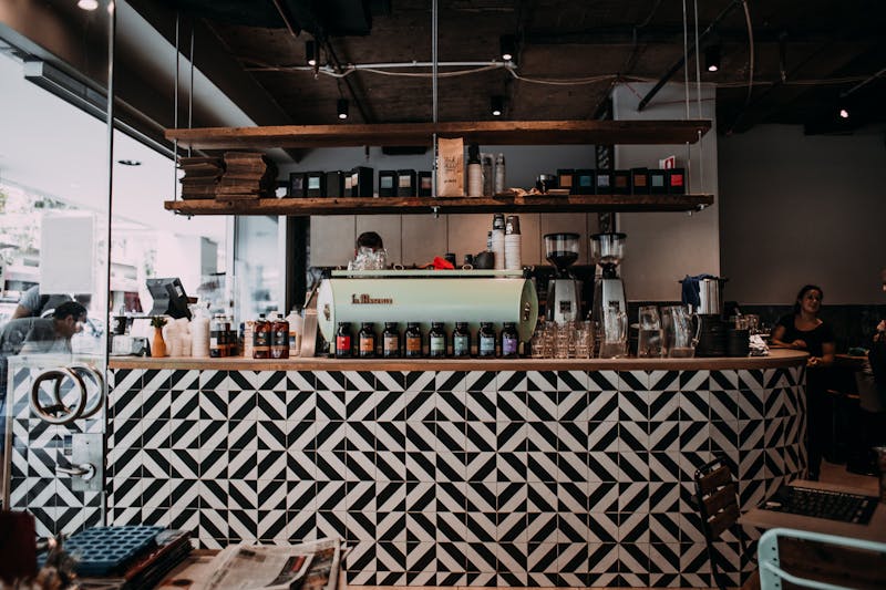 Cafe Rio bar and beverage counter interior design